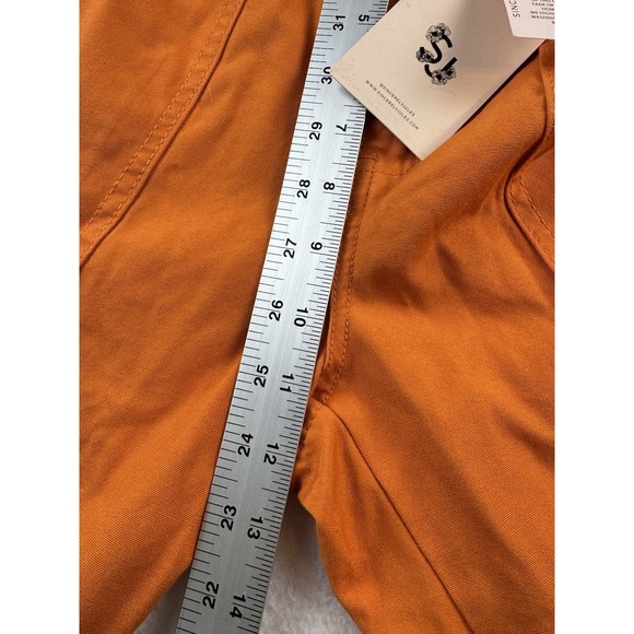 Sincerely Jules Cargo Pants Juniors 7 (27x30) Orange Autumn Fall Boho Straight - Picture 7 of 13